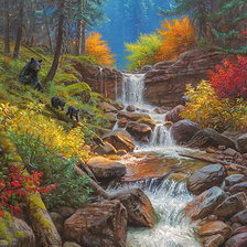 Схема вышивки «Mountain Cascade.»