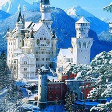Схема вышивки «Зимний замок»