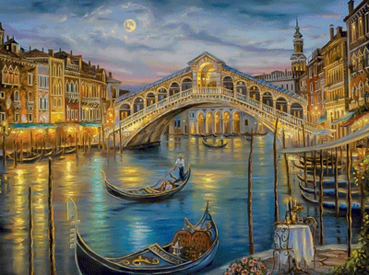 Rialto Bridge (Venice). - cityscape.venice. - предпросмотр