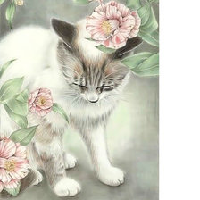 Схема вышивки «Кошечка.»