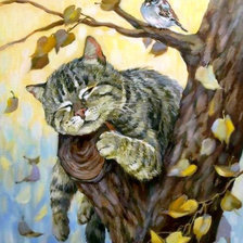 Схема вышивки «Кот.»