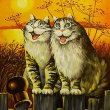 Схема вышивки «Коты.»