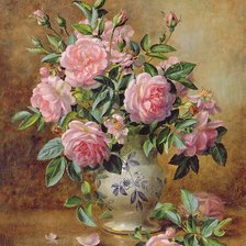 Схема вышивки «A MEDLEY OF PINK ROSES»