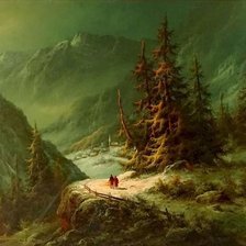 Схема вышивки «Пейзаж»