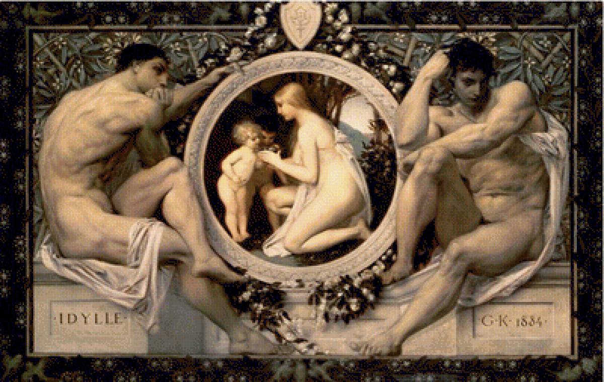 IDYLLE, 1884 - by gustav klimt (1862-1918) - предпросмотр