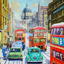 Схема вышивки «Snow in London City.»