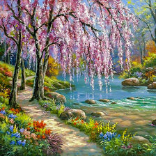 Схема вышивки «Spring Drip.»