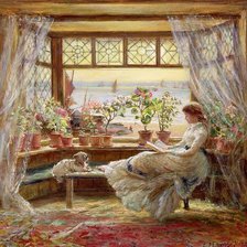 Схема вышивки «READING BY THE WINDOW, HASTINGS»