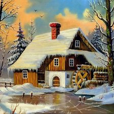 Схема вышивки «Мельница»