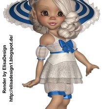 Схема вышивки «КОКЕТКА В ШЛЯПЕ»