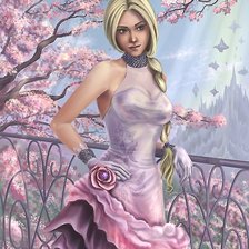 Схема вышивки «Девушка»