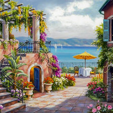 Схема вышивки «Tuscany Terrace.»