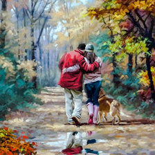 Схема вышивки «Walking Forest.»