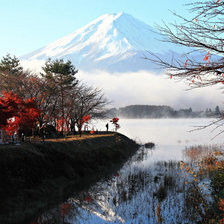 Схема вышивки «осенняя фудзияма»