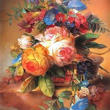 Схема вышивки «цветы»