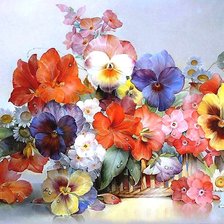 Схема вышивки «цветы»