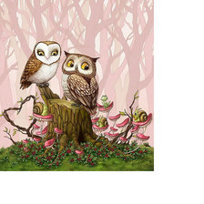 Схема вышивки «Совушки в сказочном лесу.»