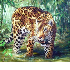 Схема вышивки «Ягуар.»