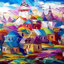 Схема вышивки «Русь пейзаж, современная живопись»