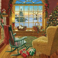 Схема вышивки «Рождественский вечер»