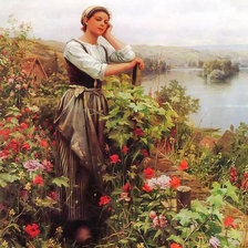 Схема вышивки «A Pensive Moment-2.»