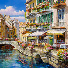 Схема вышивки «Annecy Bridge.»