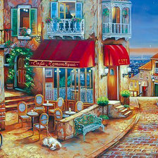 Схема вышивки «Cafe Romantic.»