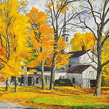 Схема вышивки «Осенний пейзаж»