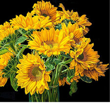 Схема вышивки «Подсолнухи»