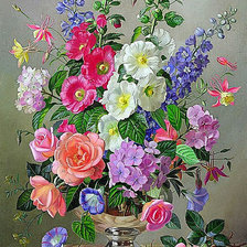 Схема вышивки «Букет в вазе»