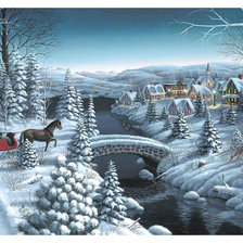 Схема вышивки «Запоздалый экипаж.»