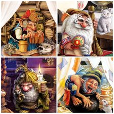 Схема вышивки «Домовые.»