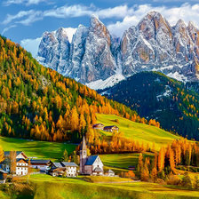 Схема вышивки «Church of St. Magdalena. (Dolomites).»