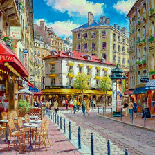 Схема вышивки «Europe Picturesque Street.»