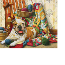 Схема вышивки «Пёс-рукодельник.»