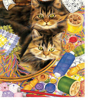 Схема вышивки «Котики-рукодельники.)»