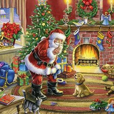 Схема вышивки «Navidad papá noel»