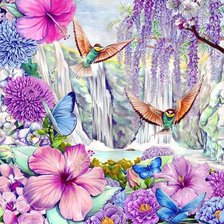 Схема вышивки «Colibris»