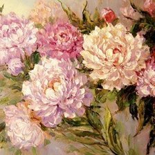 Схема вышивки «Пионы»