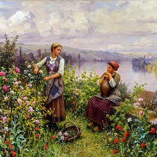 Схема вышивки «On the Terrace at Rolleboise.»