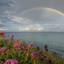 Схема вышивки «Радуга над морем»