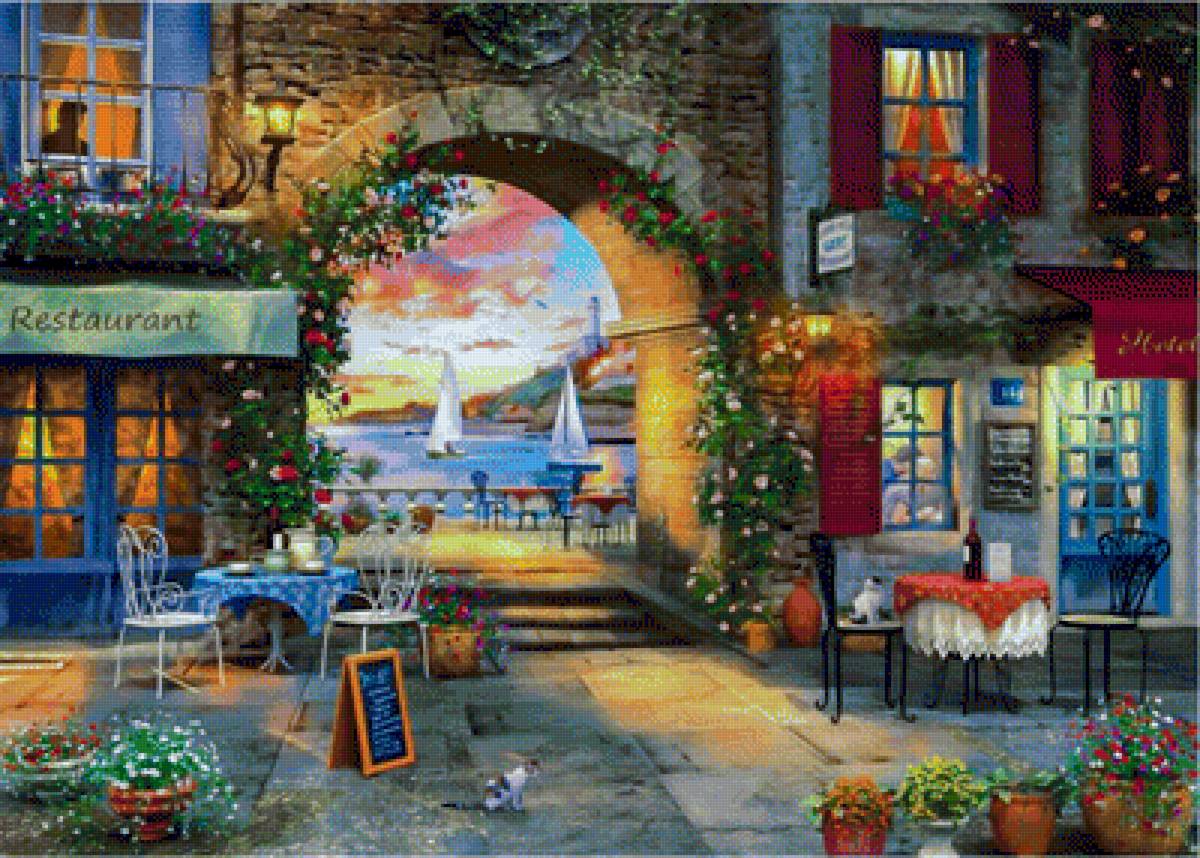 Romantic Restaurant by the Sea. - scenarys.seascenes. - предпросмотр