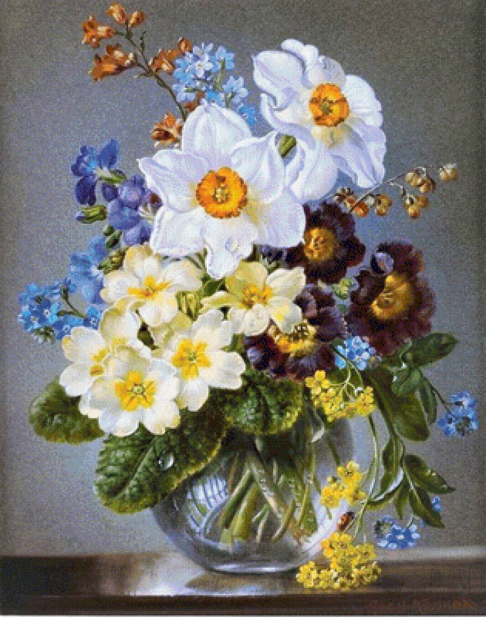 Букет цветов - букет цветов. весенние цветы. картинa - предпросмотр