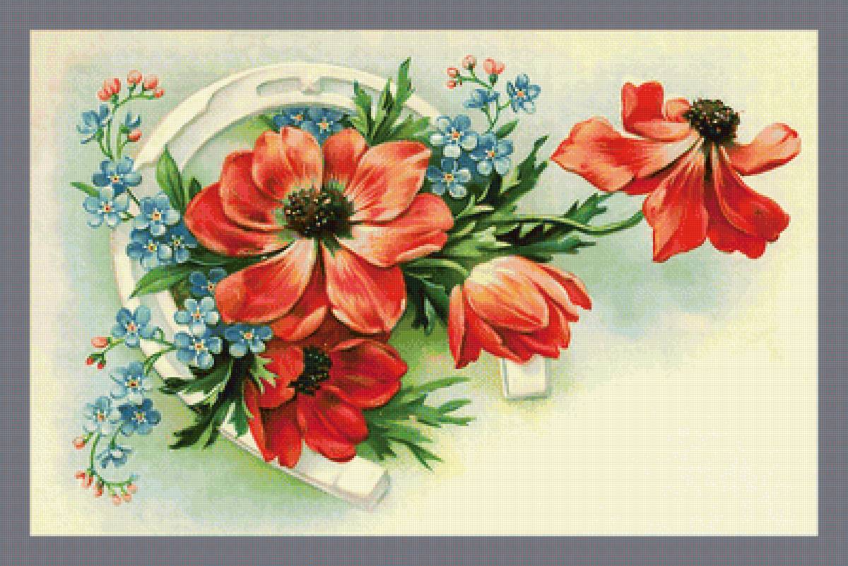 Серия "Винтаж". Анемоны - флора, цветы, анемоны - предпросмотр