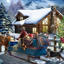 Схема вышивки «Рождественский вечер»