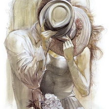 Схема вышивки «Влюбленные»