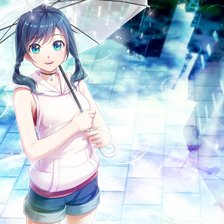 Схема вышивки «вышивка крестом хина амано дитя погоды с зонтом»