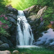 Схема вышивки «водопад»