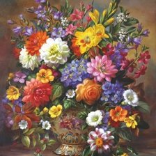 Схема вышивки «Альберт Уильямс. Букет.»