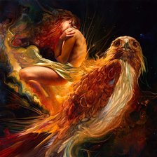 Схема вышивки «Девушка-Ястреб, перерождение, Ждулия Белл»